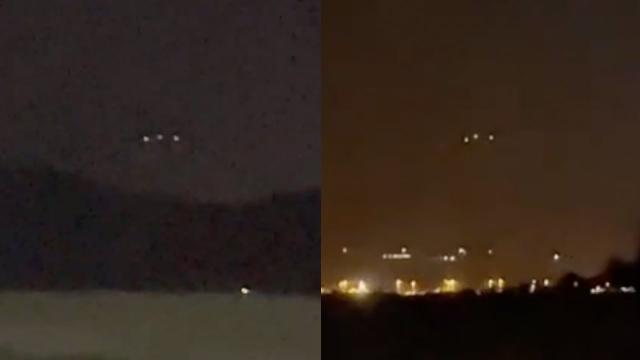 Strange Glowing UFO Orbs Sighted over Cajon Pass Mountain while Driving on Highway in California