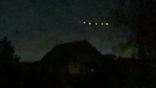 Seven Incredible Bright UFO Lights Captured Hovering above House over Lampa, Chile