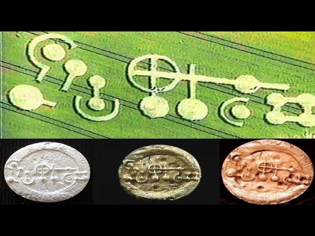 Metal plate sized precious metal discs Found Under The Grasdorf Crop Circle