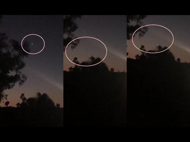 UFOs entering atmosphere from outer space filmed over California (Raw Footage)