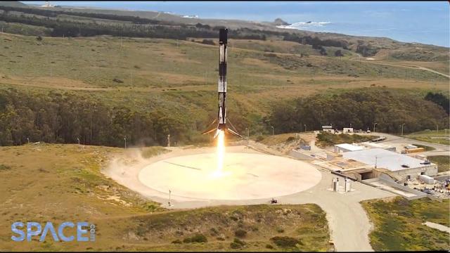 Watch SpaceX's 200th landing of an orbital class rocket in amazing drone view