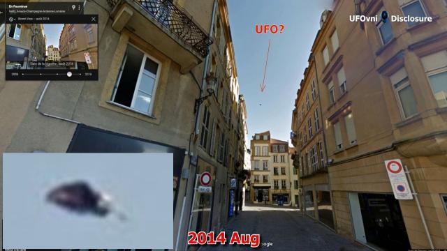 Disc Shaped UFO Over Metz France, 2016