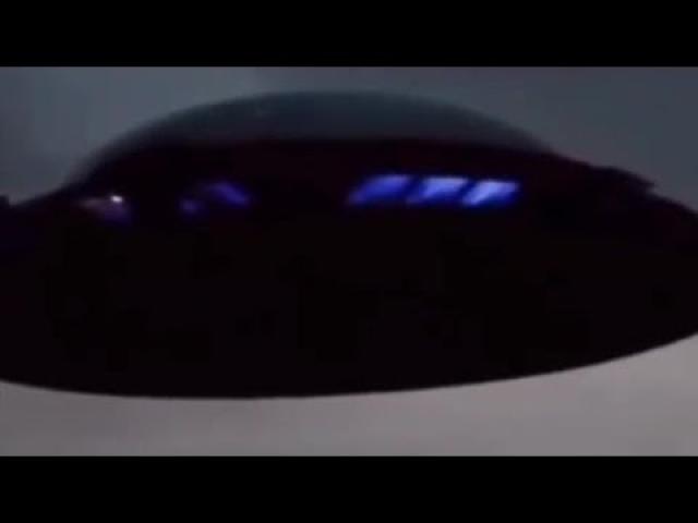 Blue UFO Tethering Itself To Our Reality