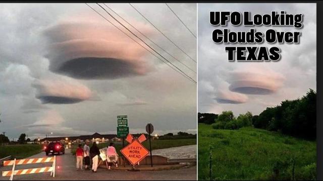 Crazy UFO looking Clouds over Texas.
