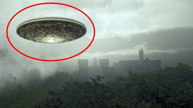Bizarre Footage Appears To Show A Huge 'Flying Saucer' Emerging From Sky