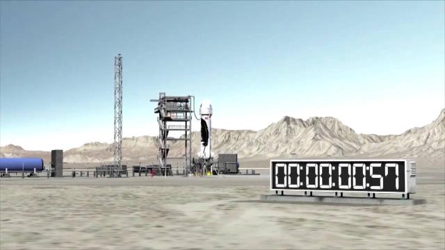 Blue Origin Capsule's Solid Rocket Motor Push In Case Of Emergency | Animation
