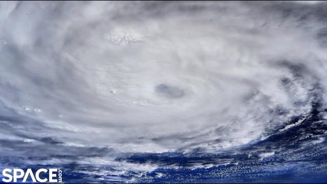 Hurricane Hanna seen by space station and satellite