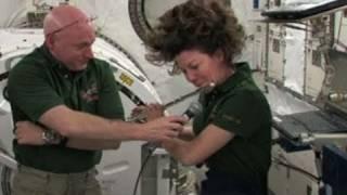 Astronaut Plays Flute on Space Station