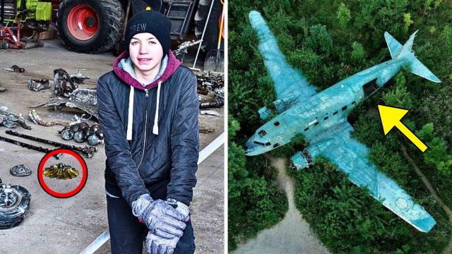 Dad And Son Immediately Dial 911 After Excavating WWII Plane Wreckage In Their Yard
