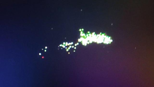 Cluster of Lights floating in Space filmed by ISS cam ????
