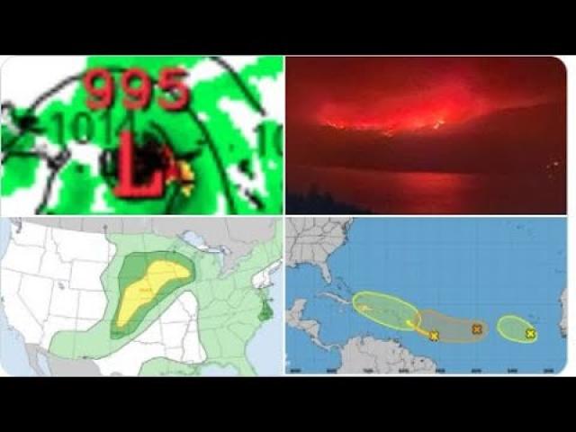 RED ALERT! Puerto Rico & USA on Hurricane Watch! Severe Weather 4 the Great Lakes & Wildfires rage