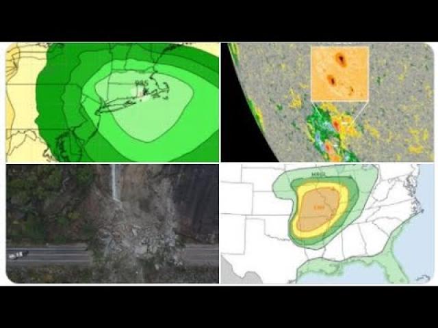 Red Alert! California Rockslides & Floods! Wednesday Nor'Easter! a wk of severe wx! Strange Sunspot?