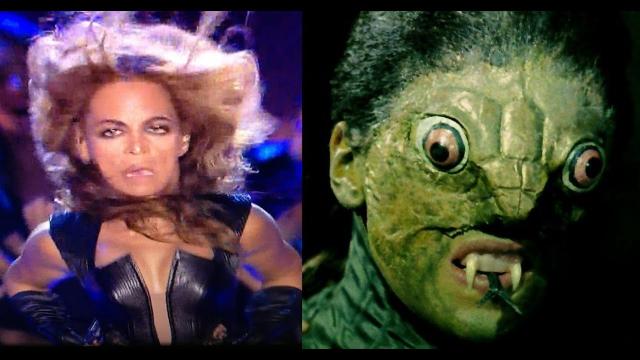 Beyoncé was caught Shapeshifting into a Reptilian at Serena Williams’ wedding ceremony