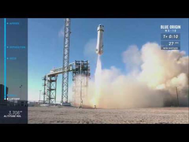 Blastoff! Blue Origin’s New Shepard Rocket Launches NASA Mission