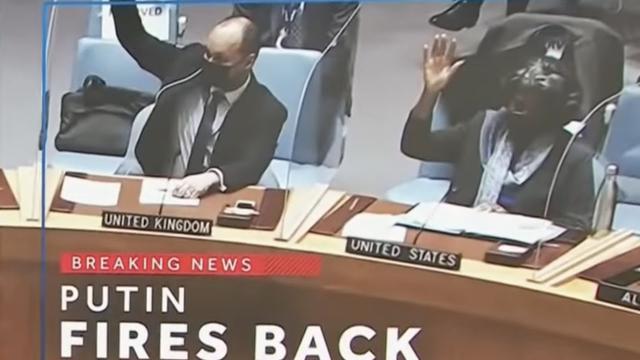 Something bizarre was caught on video during voting representative for the US at the UN