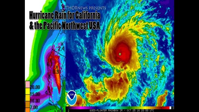 Strange Hurricane Rain coming to California & the Pacific Northwest USA