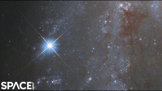 Fading supernova spied by Hubble in amazing time-lapse
