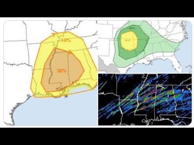 Red Alert! Major Tornado Danger for Alabama & Mississippi this week! + Volcanoes, bro. Volcanoes.