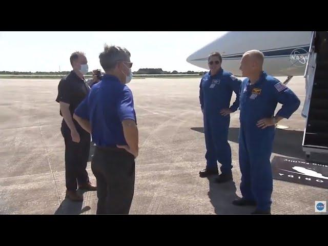 NASA's SpaceX Demo-2 crew arrive in Florida ahead of launch