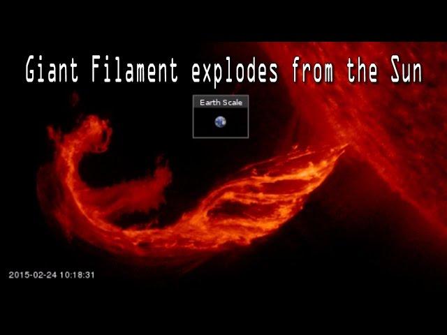 Giant Filament EXPLODES from the Sun