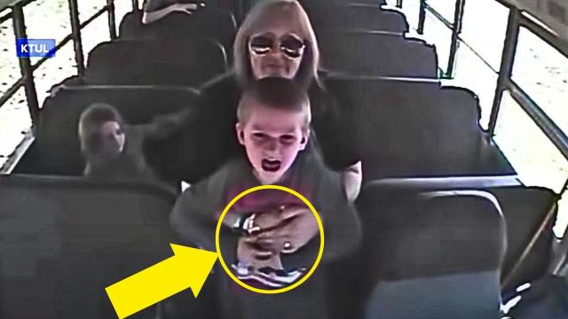 Driver Notices Little Boy Crying in School Bus, Jumps in to Help after Seeing His Freezing Hands !