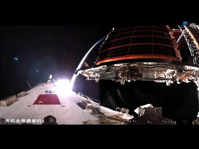 Cargo spacecraft docks with China's space station in amazing views, astronauts enter