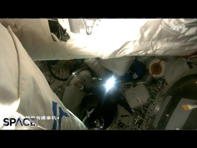 See China's Shenzhou-14 crew enter Tiagong space station after dock