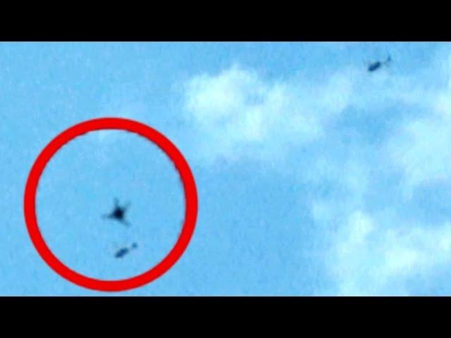 Cyclist Records A UFO Above Bike Trail Passing Three Helicopters June 2014