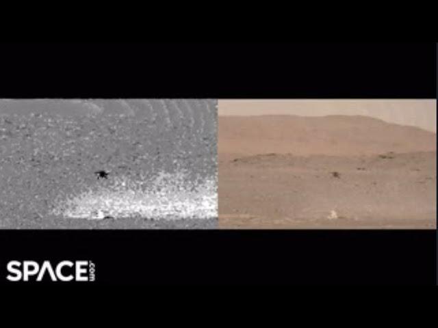 See Ingenuity kick up Martian dust during first flight in new looks