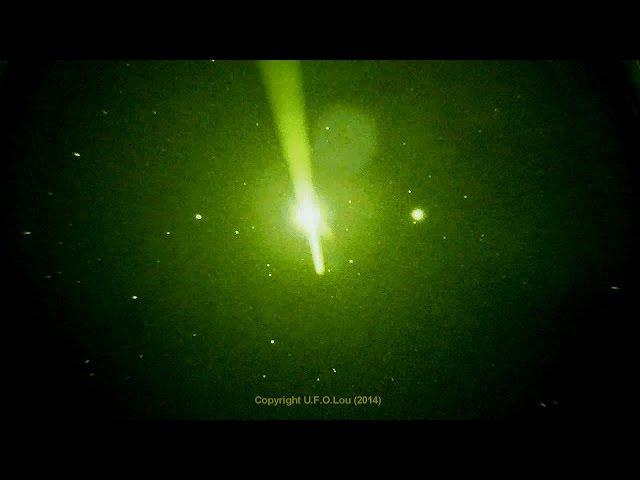UFO Lou -  'Super strange' - 'INTENSE FLASH' - near 3 satellites!!