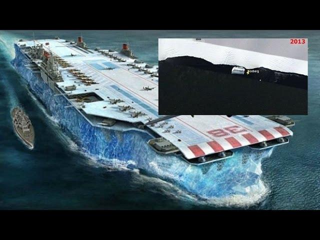 Something Huge disguised as an Iceberg floating around in Antarctica?