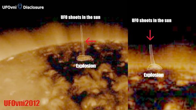 SUN: UFOs Make Explosions To Light The Fire