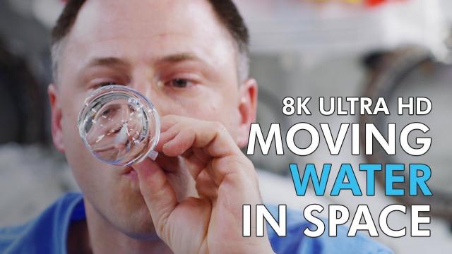 Moving Water in Space - 8K Ultra HD