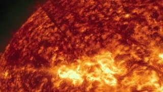 'Gushing' Hot Plasma Erupts From Sun | Video