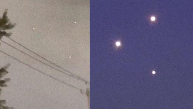 UFO / UAP Lights in Triangle formation spotted in New Jersey, USA, July 2023 ????