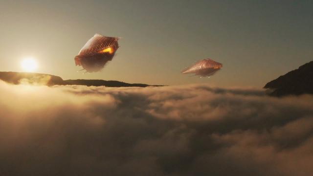 ???? Huge UFOs Over Clouds In Sweden (CGI)