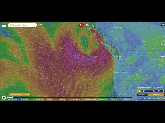 30 foot Waves off Washington & Storms in the future for East & West Coast