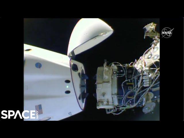 SpaceX Crew Dragon spacecraft relocated on space station