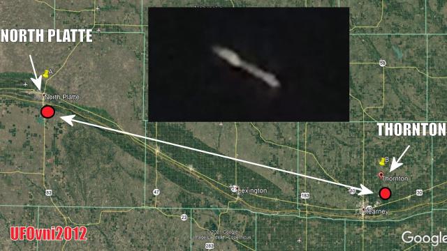 2 Witnesses Filmed a UFO Cigar in North Platte and Thornton, March 24, 2021