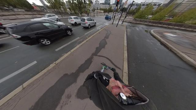 Matt rides scooter in  Paris FPV view 4K ULTRA LONG RIDE