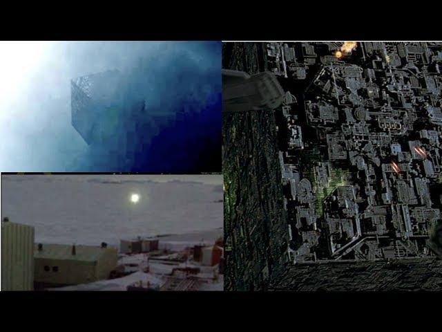 Cubic Glowing Orb Over Antarctica and Cube UFO Over Texas