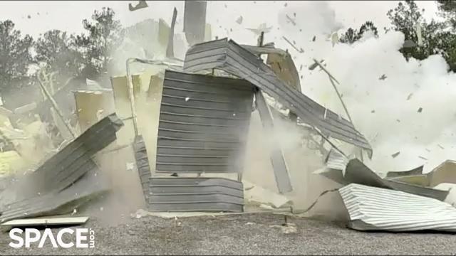 Boom! Sierra Space inflatable habitat and building housing it blown up in 'creep' test