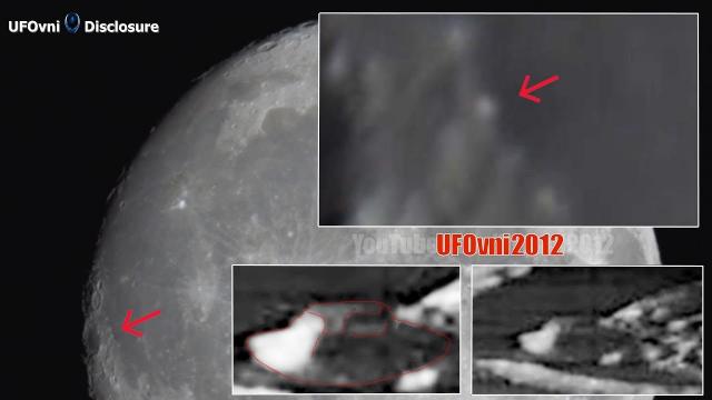 Telescope Moon: Giant UFO Fast 3600 km/H in Crater Damoiseau