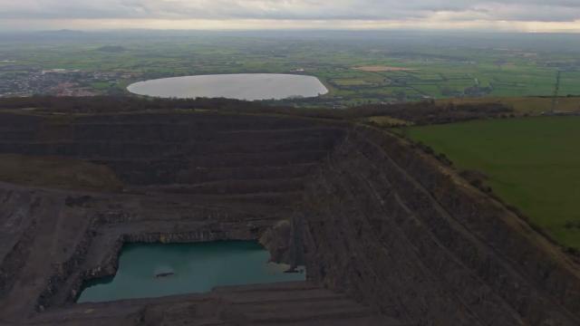 Aggregate Quarry Cheddar DRONE FLIGHT