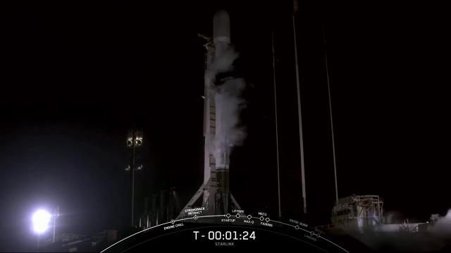 SpaceX aborts Starlink launch at  T-minus 1 minute 24 seconds