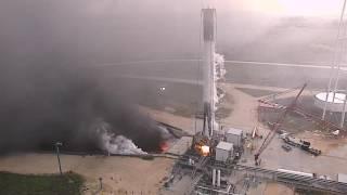 Landed Falcon 9 First Stage Test Firing
