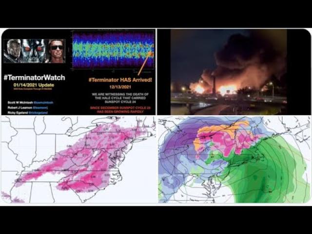 Major Chemical Plant fire in New Jersey! Dangerous ICE Event for East! STRONG Solar Cycle 25!