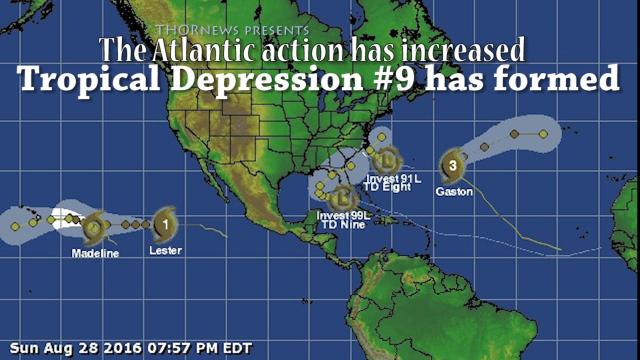The Atlantic Ocean action has increased! Tropical Depression #9 has formed!