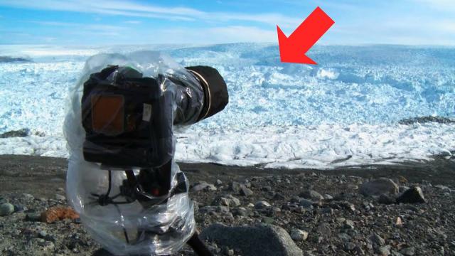 Photographer Points His Camera At Glacier And Seconds Later He Captures The Impossible