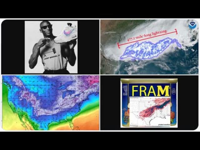 Red Alert! Major Ice, Snow & Rain Storm! 3 Day Valentines' Day DEEP FREEZE!? Record Sized Lightning!